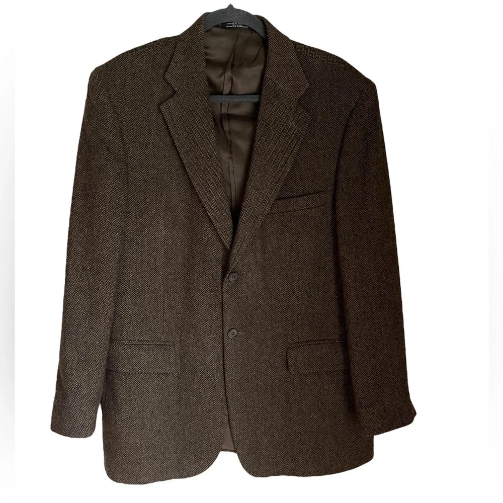 Vintage by Towncraft‎ Two Button Tweed Wool Blazer Sport Jacket Size: 42R